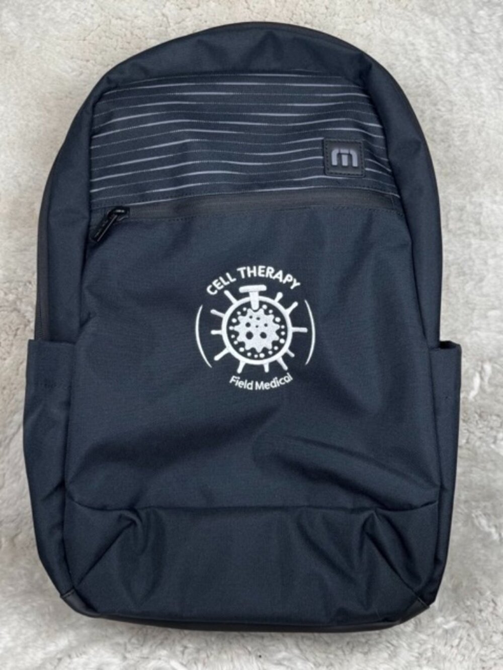 Travis Mathew Black Backpack Travel Golf School Logo Work Black NWOT Laptop